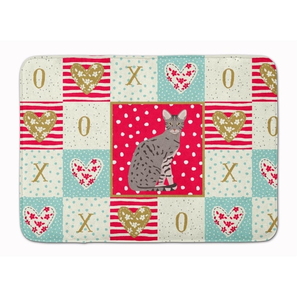 Carolines Treasures 19 x 27 in. Ocicat Cat Love Machine Washable Memory Foam Mat CK5773RUG - main
